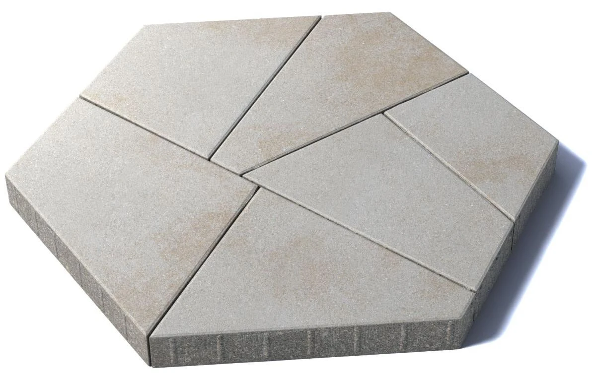 Тротуарная плитка Мозаика, 80 мм, Степняк