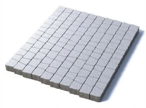 Тротуарная плитка Абрис, мрамор, белый