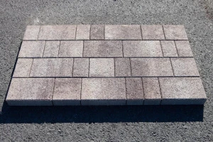 Тротуарная плитка Б.1.Фсм.6 гранит (н/м) листопад (бело-бежево-коричневый)