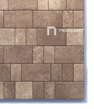 Тротуарная плитка Б.1.Фсм.6 гранит (н/м) листопад (бело-бежево-коричневый)