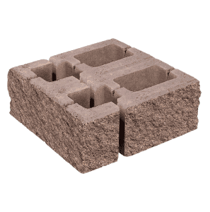 Заборный блок колотый, для колонн, 380*260*140мм;380*120*140мм, коричневый