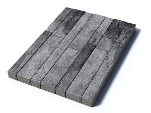 Тротуарная плитка Табула, 80 мм, гранит, Антрацит