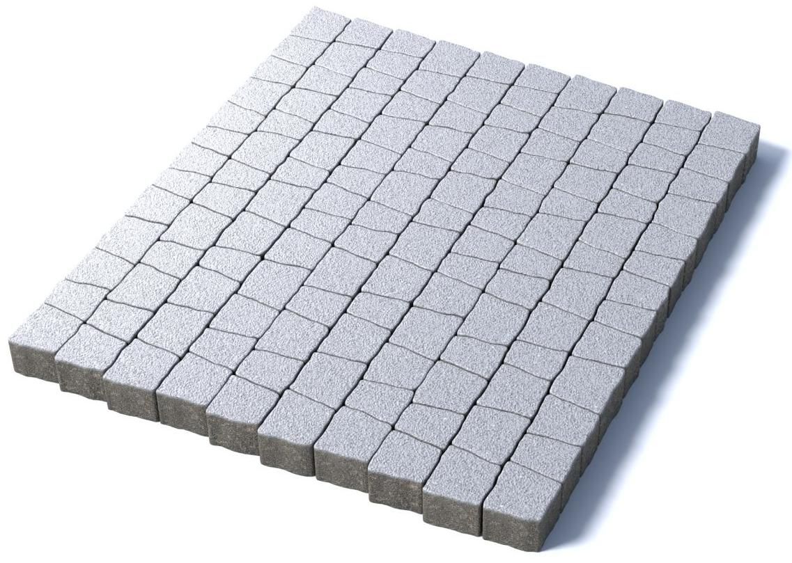 Тротуарная плитка Абрис, мрамор, белый