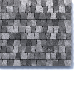 Тротуарная плитка Антик  Б.3.А.6 гранит н/м листопад (черный,белый) - Антрацит