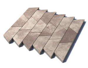 Тротуарная плитка Трапеция, 80 мм, гранит, Хаски